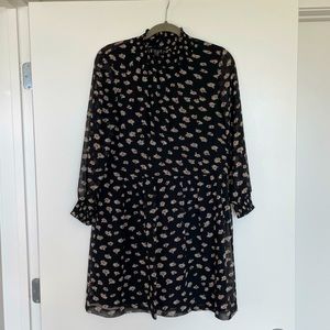 *LIKE NEW* Madewell, mock neck, fall floral mini dress.